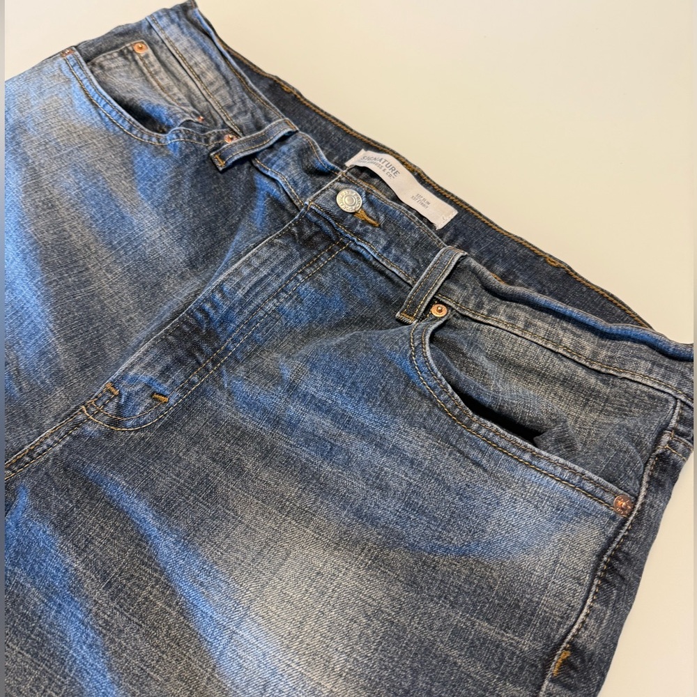 Levi Strauss Signature 👖 S37 Men’s Slim Dark Blue Jeans 38 X 30